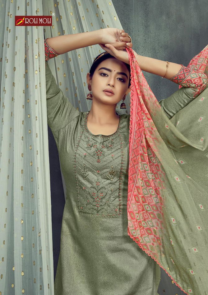 Roli Moli Sarina Heavy Cotton Designer Latest Fancy Dress Material Collection